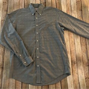 Brooks Brothers mens long sleeve plaid button down shirt | size 16 neck